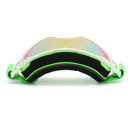 Motorcycle Racing Ski Goggles Uv Protection Anti Fog Green Frame