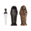 3.7 Inch Egyptian Pharaoh Miniature Figurine Resin Coffin Craft Ornament Home Decorations