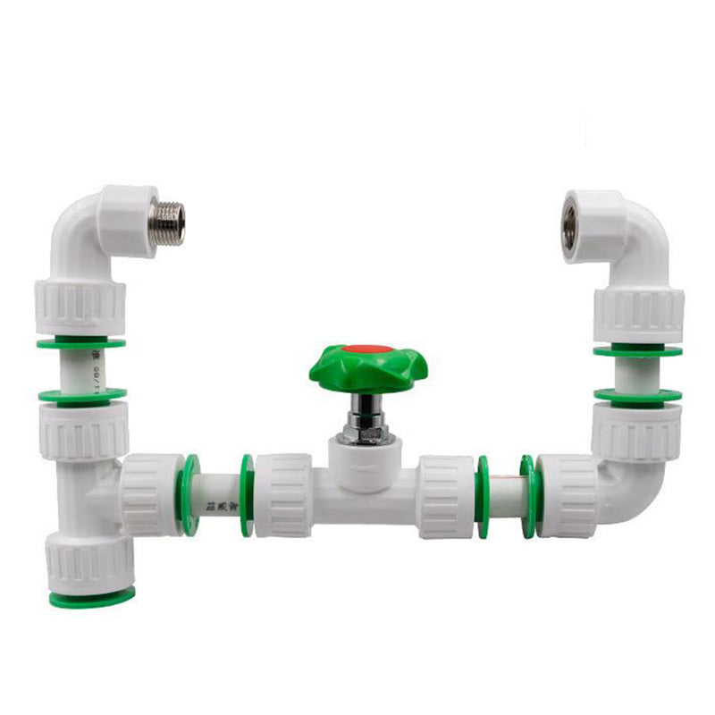 1/2'' 3/4''1'' T Shape 3 Way PPR Quick Connector Manifold Hose Adapter Splitter Tap Water Pipe Fitting for Home Garden Water System