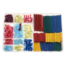 Soloop 385pcs Combination NylonTerminal Heat Shrinkable Tube With Stickers