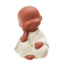 4Pcs Tea Pet Ceramics Statue Monk Figurine Chinese Crafts Ornament Decorations