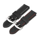 22/24mm Width Silicone Watch Band Wrist Rubber Mens Strap Sport Diver Waterproof