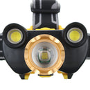 XANES 7304 1500 Lumens Bicycle Headlamp 4 Switch Modes T6+2COB White Light Mechanical Zoom