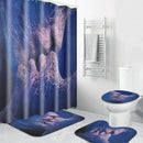 Love Kiss Waterproof Shower Curtain Panel Bathroom Bath Mat Rug Toilet Covers Shower Curtain