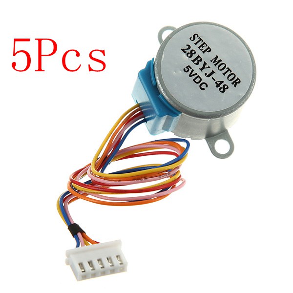 5Pcs Gear Stepper Motor DC 5V 4 Phase 5-Wire Reduction Step For