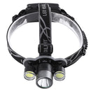 XANES 2505 1200LM Bicycle Headlight 5 Switch Modes T6+2*COB White Light 180  Rotation Adjustable He