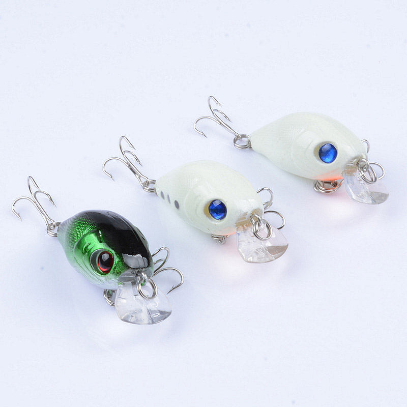 ZANLURE 3PCS 5cm 7g Fishing Hard Baits Rock Fishing Lures Noctilucent Artificial Crankbaits 3D Eyes