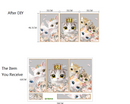 3Pcs/1Set DIY Princess Photo Frame Cat Decoration Paste Ins Wind Wall Sticker