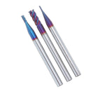 Drillpro 1-4mm HRC60 4 Flutes Milling Cutter Blue NACO Coated End Mill Cutter CNC Tool for Stainless Steel