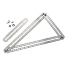 Drillpro Muiti-color Aluminum Template Ruler Multifunction Four Square Folding Ruler