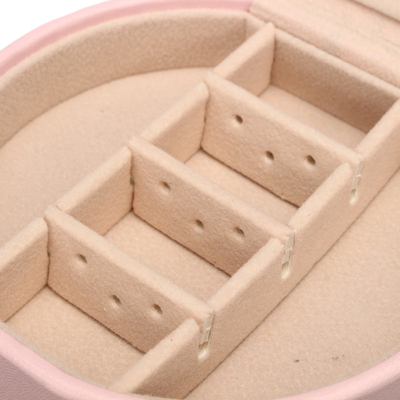 Portable Travel Round Multi-Layer Jewelry Box Leather Stud Earrings Jewellery Ornaments Storage Case