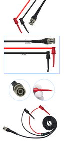 Cleqee P1007B BNC Q9 Male Plug To Dual Test Hooks Clips Probe Test Lead Cable for Oscilloscope Signal Generator