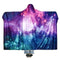 150x200cm Starry Sky Hooded Blankets Wearable Soft Winter Bed Cover Halloween