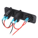 QC3.0 Dual USB Charger Voltmeter 12V Lighter Socket Splitter Power Button Switch For Car Motorcycle Boat Truck