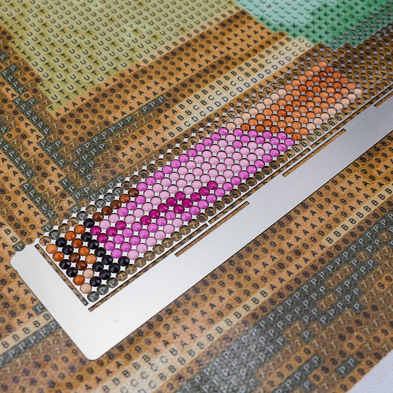 5D DIY Diamond Painting Embroidery Paste Sticker Dotting Point Anti-stick Drilling Straight Ruler Tools Accessory