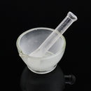 60mm Footed Glass Mortar And Pestle Set Lab Grinder Experimental Grouting Bowl Tool