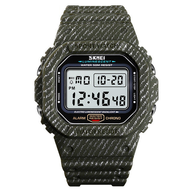 SKMEI 1471 Military Stopwatch Alarm Waterproof Sports Shockproof Digital Watch Men Watch