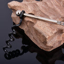 Multifunctional Outdoor Mini EDC EStainless Steel Corkscrew Wine Bottle Opener With Keychain Ring