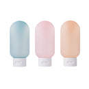 Jordan&Judy 3 Pcs 60ml Silicone Sub-bottle Travel Portable Shampoo Shower Gel Squeeze Bottles Cleaning Supplies