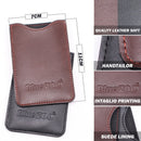 Pear Wood beard double comb + PU leather bag anti-static beard care comb men's portable hair brush