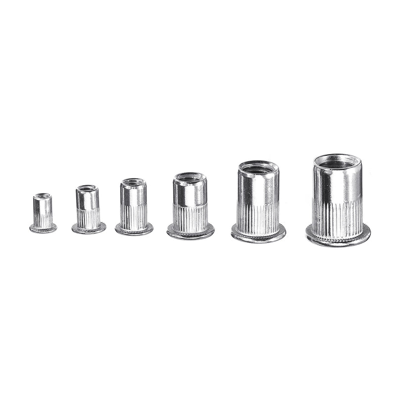 Suleve MXSN3 180Pcs Stainless Steel Mixed Rivet Nut Rivnuts Blindnuts Nutserts M3-M10 Nut Insert Rivet Assortment Kits