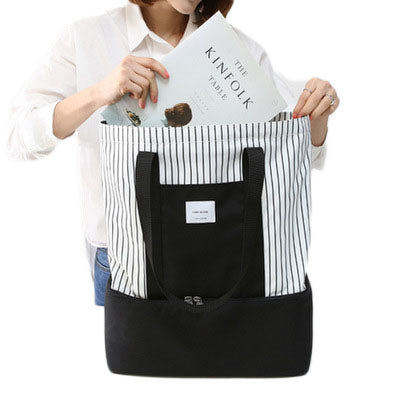 Fashion Nylon Thermal Lunch Bags for Women Insulated Cooler Box Tote Men Kids Adults Portable Picnic