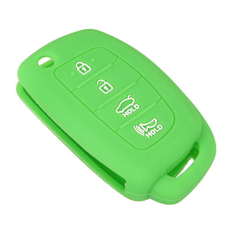 4 Button Silicone Fob Remote Key Case Cover for Hyundai Santa Fe XL