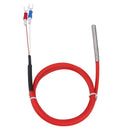-50~300C PT100 Temperature Sensor Probe 2 Wire Type 3 Wire Type 6*50mm Thermocouple Thermal Resistance with 1m Silicone Cable
