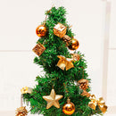 24PCS Gold Glitter Balls Christmas Baubles XMAS Tree Hanging Ornament Decorations