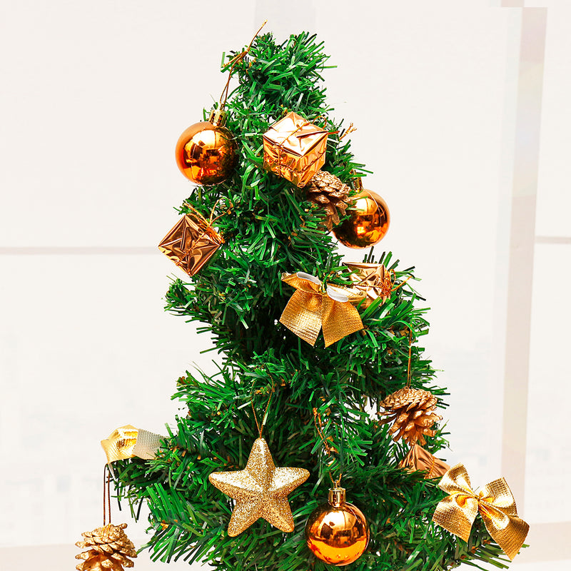 24PCS Gold Glitter Balls Christmas Baubles XMAS Tree Hanging Ornament Decorations