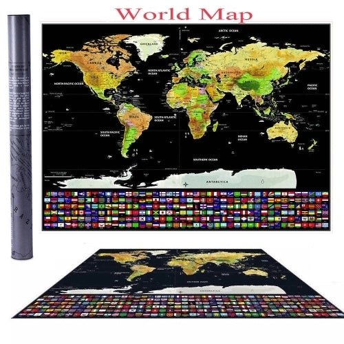 Scratch Off Map Interactive Vacation Poster World Travel Maps