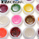 36 Color Glitter Powder UV Gel Extender Nail Art Design Set