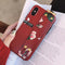 Fashion Flower Pattern Strap Ring Grip Stand Protective Case For iPhone XR/XS/XS Max/X/8/8 Plus/7/7 Plus/6s/6s Plus/6/6 Plus
