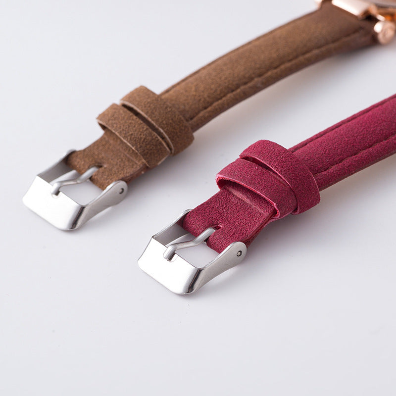 Hot Sales Leather Strap Ladies Crystal Dress Women Quartz Watch