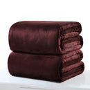 27.6x39.4inch Travel Warm Velvet Blanket Double-sided Air-conditioned Solid Bedding Towel