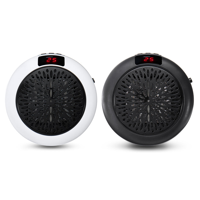 900W Mini Space Fan Heater Portable Plug-in Electric Wall-outlet Furnace Warmer for Office Home