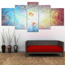 5Pcs Modern Tree Canvas Print Paintings Wall Art Pictures Home Decorations Unframed