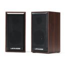 LEnRuE V2200 Wooden Mini Computer Speaker 2.0 Stereo Bass Double Desktop Speakers
