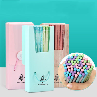 36 Pcs student log pencil sketch pencil children cartoon pencil clip set