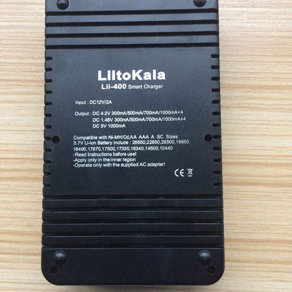 LiitoKala Lii-400 1.2V/3.7V Li-ion And NiMH LCD Smartest Battery Charger