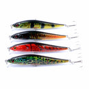 ZANLURE 4pcs/set 10cm 10g Minnow Fishing Lure 0.3m--1.5m Depth Shallow Water Artificial Hard Baits