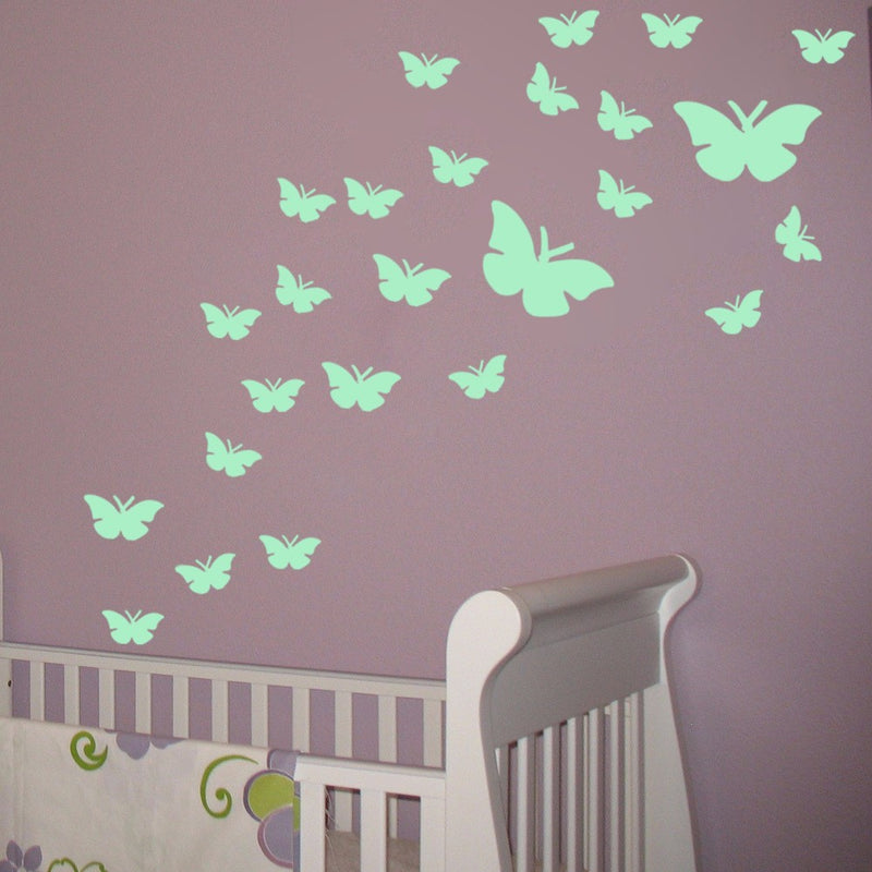 Honana DX-137 12PCS Fluorescent Glow Butterfly Wall Sticker
