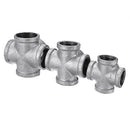 1/2" 3/4" 1" 5 Way Pipe Fitting Malleable Iron Galvanized Outlet Cross Female Tube Connector