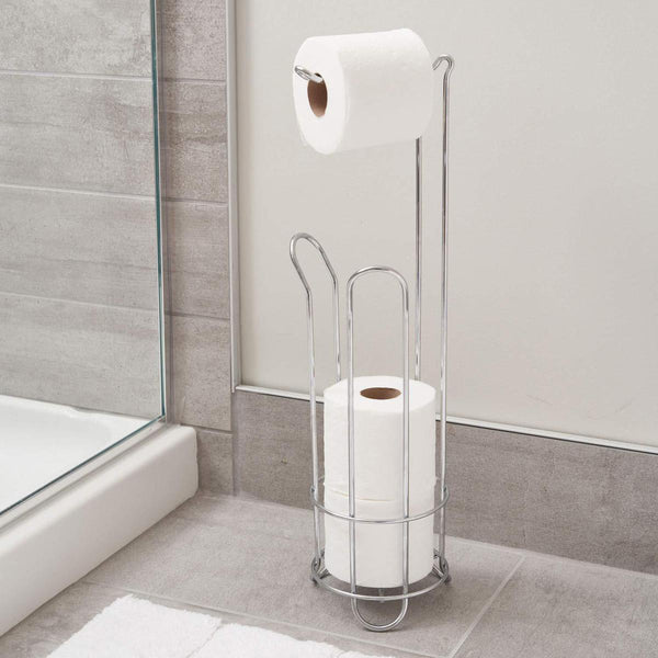 Vintage Free Standing Toilet Paper Roll Holder for Home Bathroom Storage Paper Shelf Holder