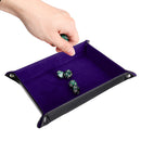 7Pcs Multisided Dice Holder Polyhedral Dices PU Leather Folding Rectangle Tray for RPG
