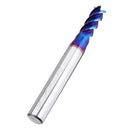 Drillpro HRC60 5/6/8mm 4 Flutes Milling Cutter Blue NACO Coated Tungsten Carbide Milling Cutter CNC Tool