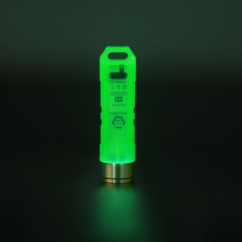 RovyVon Aurora A5 Glowing Signal USB Rechargeable EDC Flashlight Mini Keychain Light Powerful LED Torch High Lumen UV Light Red Lamp