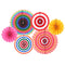 6 Pcs/Set Fiesta Paper Fans Pinwheel Wedding Party Wall Hanging Decorations