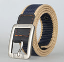 KALOAD P8 125cm 3.8cm Unisex Casual Belts + Outdoor Sport Tactical Belt Pin Buckle Canvas Waist Belt For Women Man
