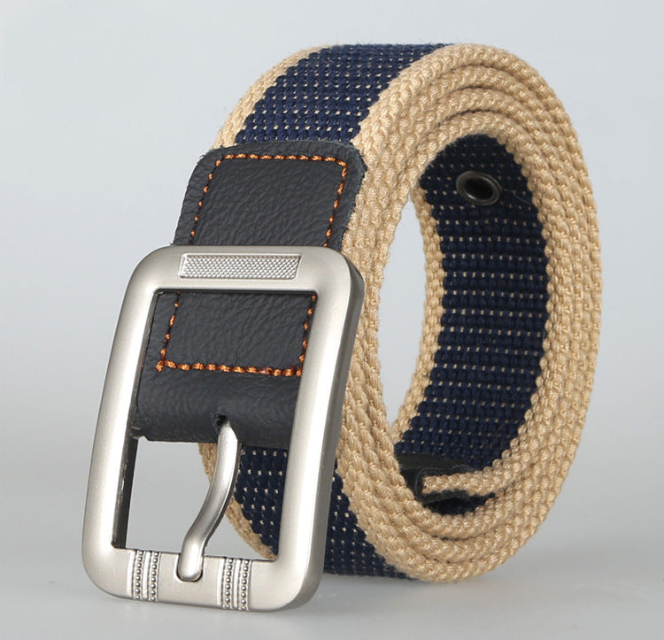 KALOAD P8 125cm 3.8cm Unisex Casual Belts + Outdoor Sport Tactical Belt Pin Buckle Canvas Waist Belt For Women Man